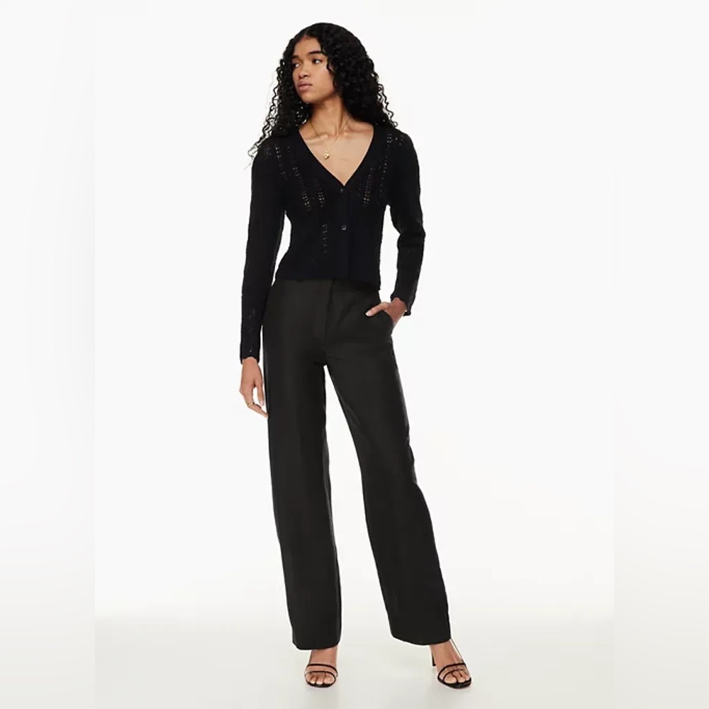 NWOT Aritzia Wilfred Sonata Linen Pant in Black, Size 00